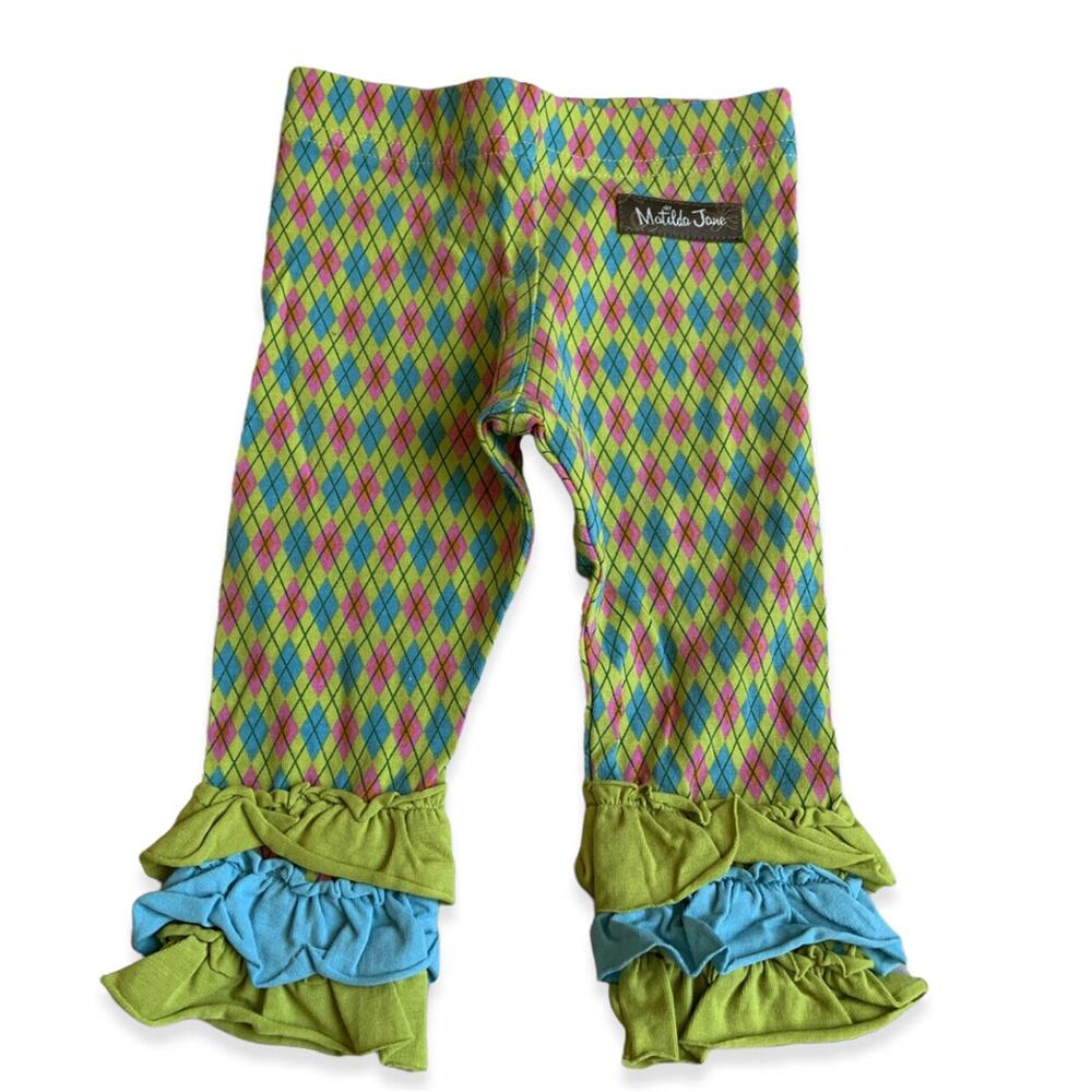 Matilda Jane Green Emerald Argyle Leggings